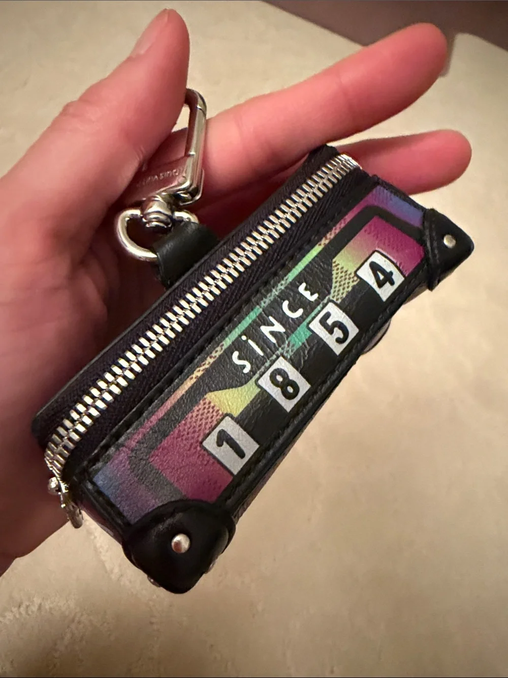 RARE COLLECTIBLE Louis Vuitton Purple and Blue bag charm Pouch gently used